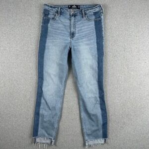 Hollister Ultra High Rise Skinny Ankle Jeans Womens Size 13R W31 L27 Two Tone